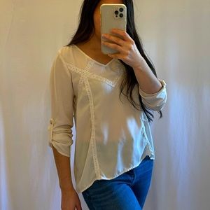 Monteau Cream Chiffon Blouse